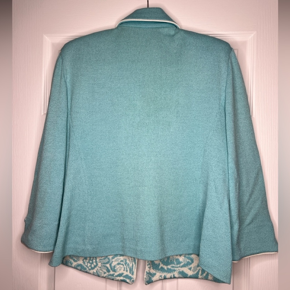 St. John Collection Floral Knit Jacket – Size 14 - Picture 5 of 9
